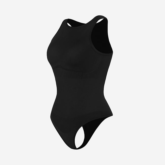 FeelinGirl Eco-friendly Seamless Tummy Control Outer Crew Thong Bodysuits tts