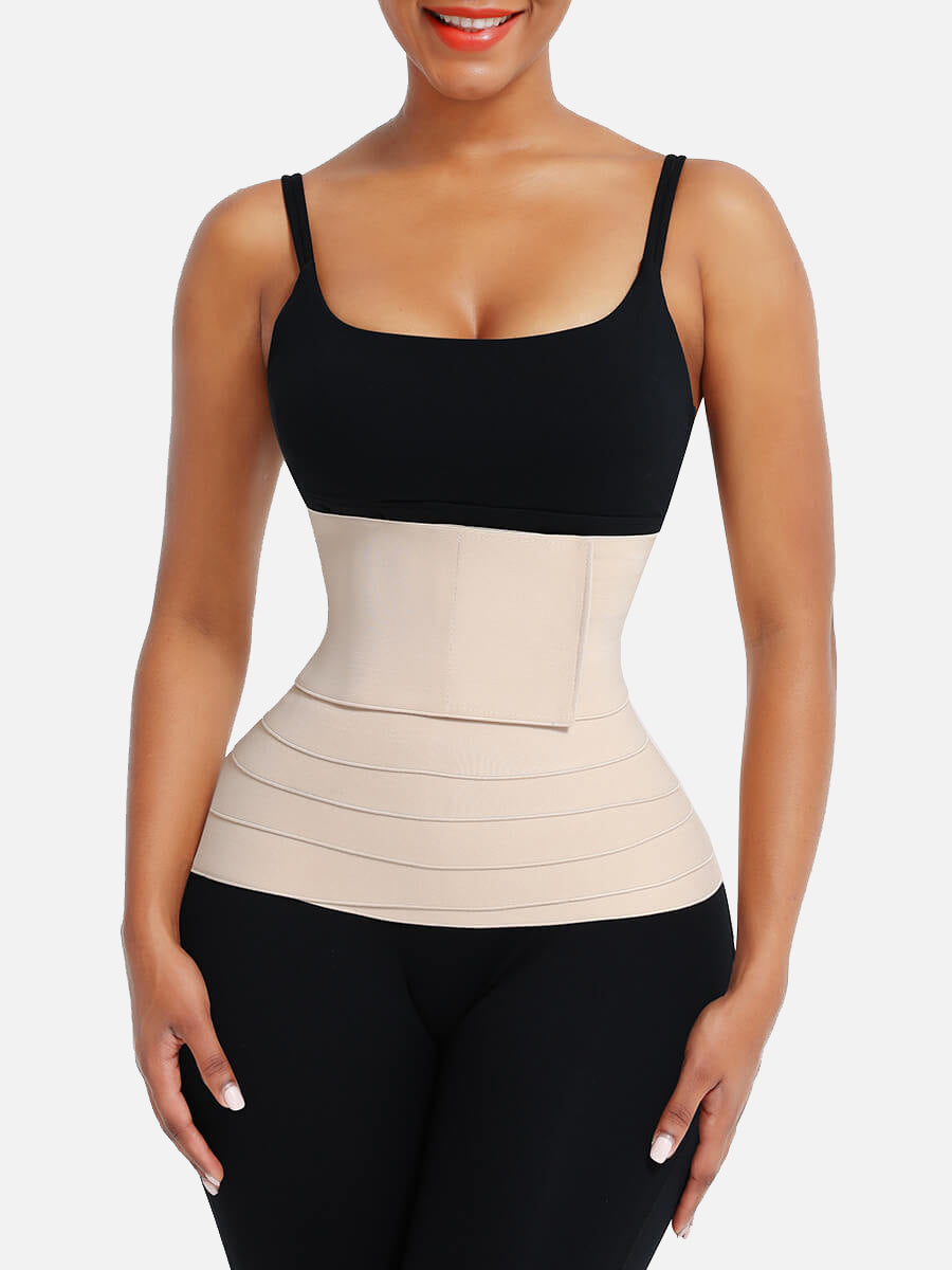 FeelinGirl Snatch Me Up Bandage Wrap Waist Trainer for Women Invisible Wrap Tummy Control Wrap Belt Gym Accessories
