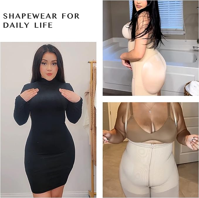 FeelinGirl Fajas Colombianas Shapewear for Women Seamless Firm Triple Tummy Control Plus Size Butt Lifter Body Shaper