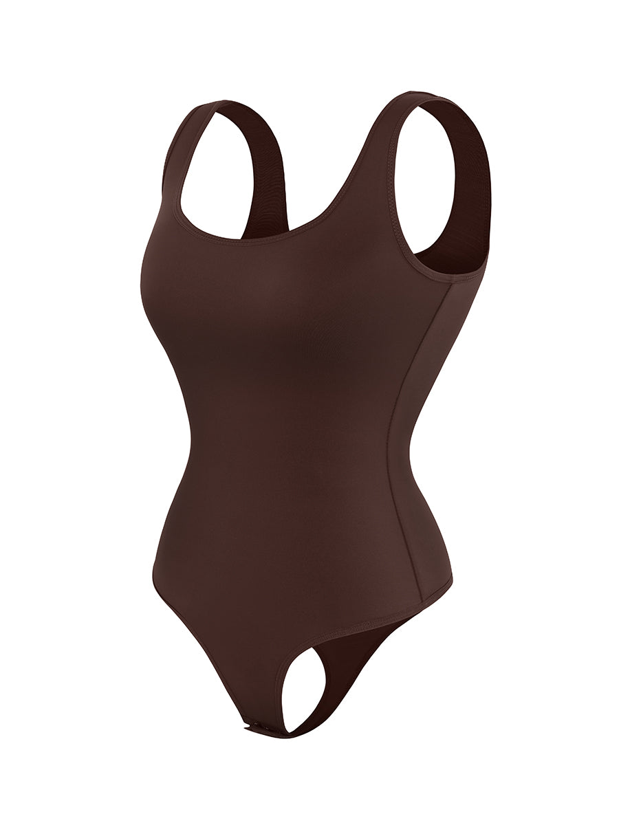FeelinGirl Tank Top Thong Bodysuit Abdominal Breathable Can be Worn Outside