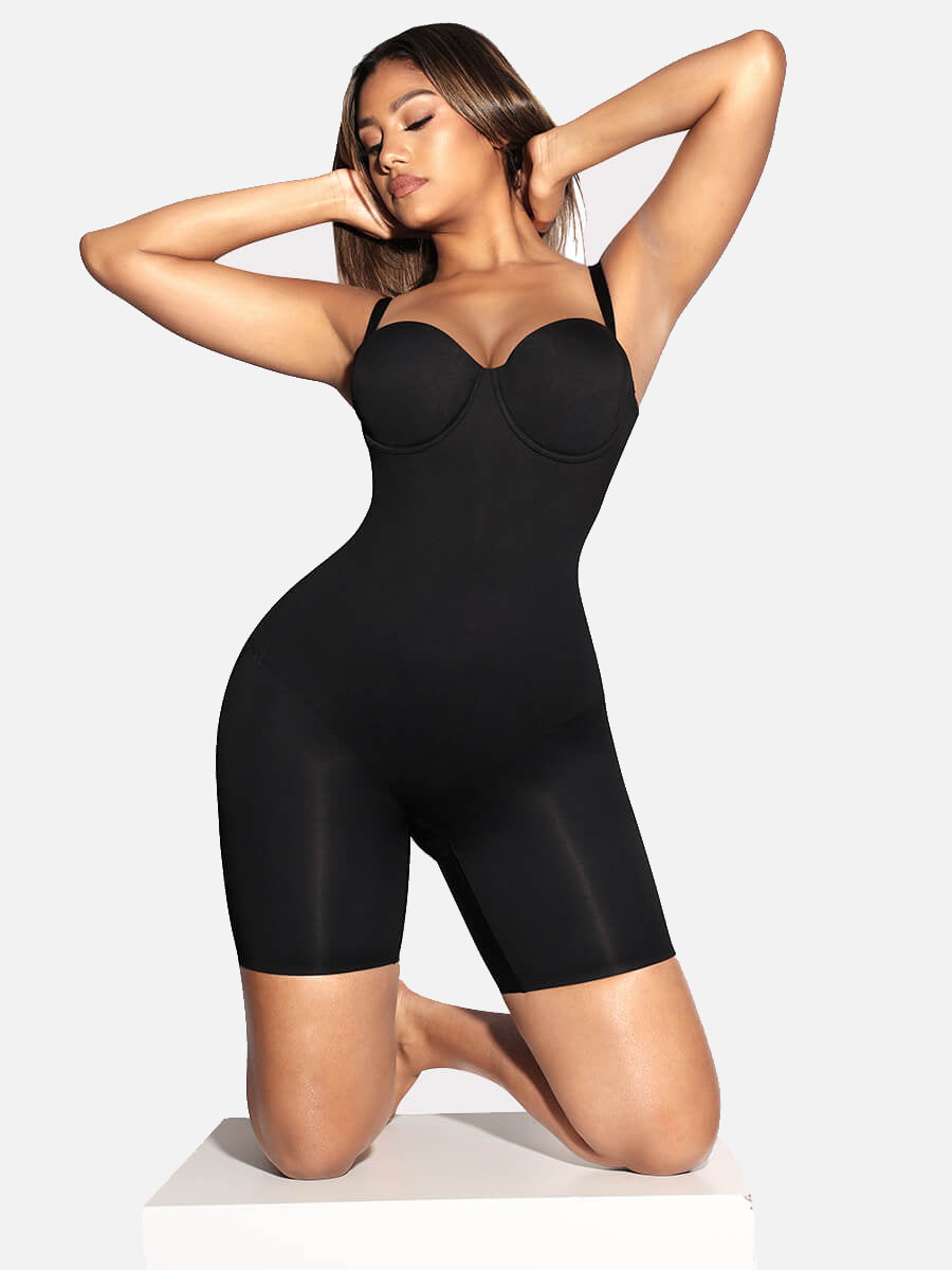 FeelinGirl Seamless Tummy Control Body Shaper with Removable Straps